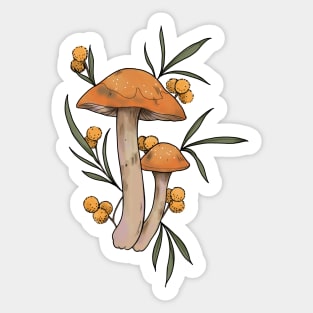 Orange Mushroom Sticker